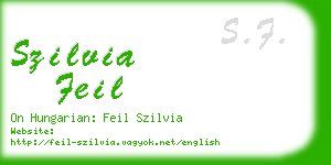 szilvia feil business card